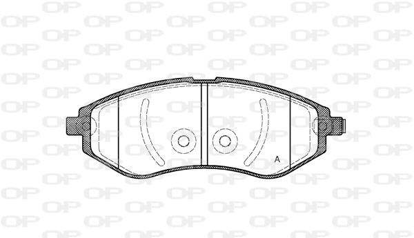 OPEN PARTS Комплект тормозных колодок, дисковый тормоз BPA0986.02